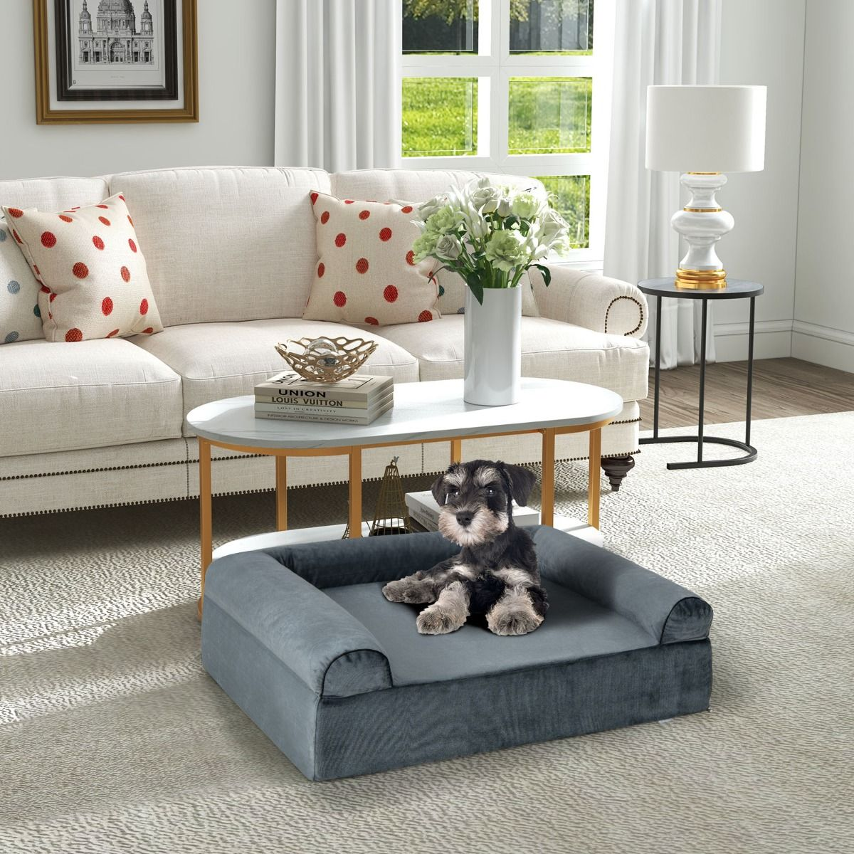 Cama ortopédica de gel refrescante para perros