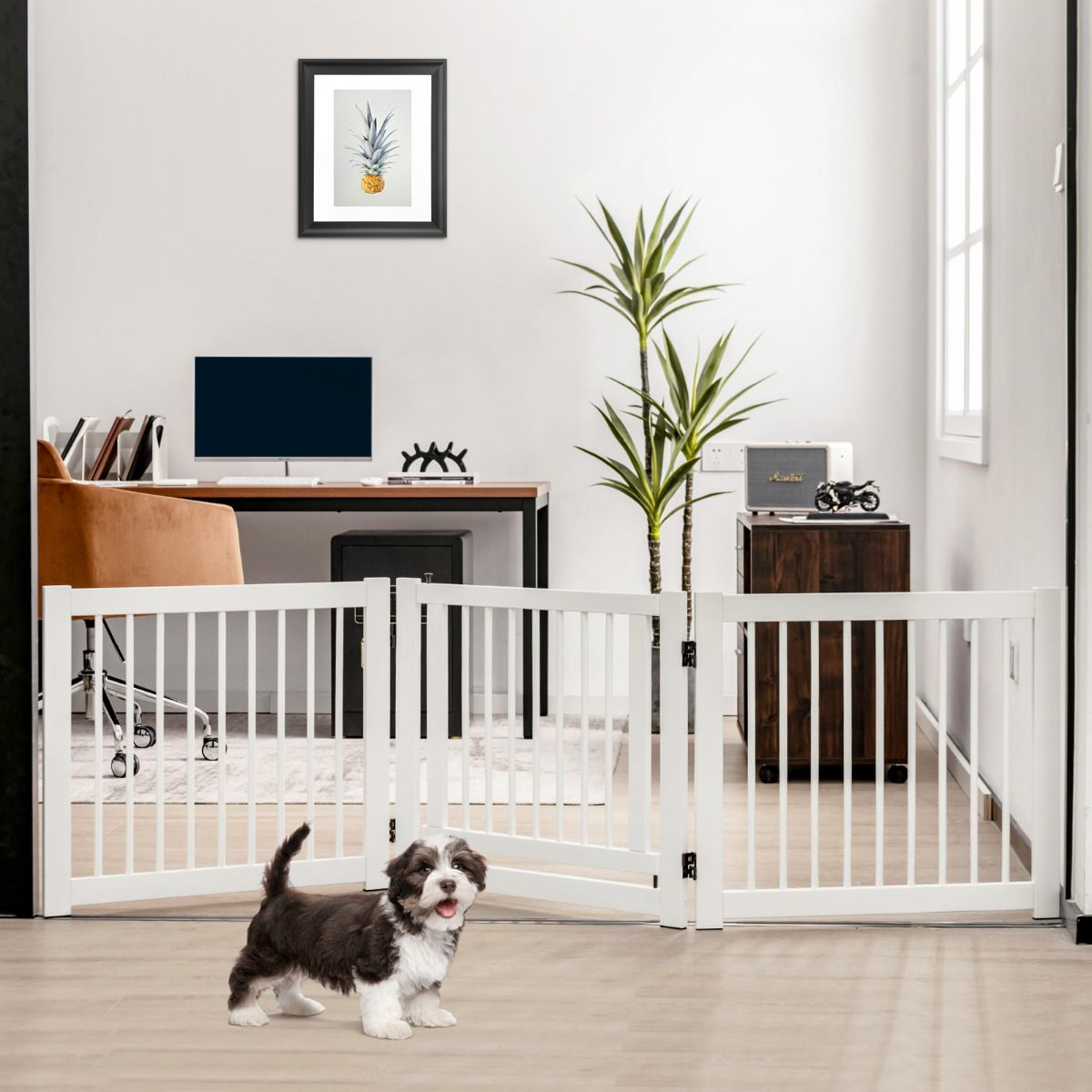 Barrera plegable para perros (3 paneles)