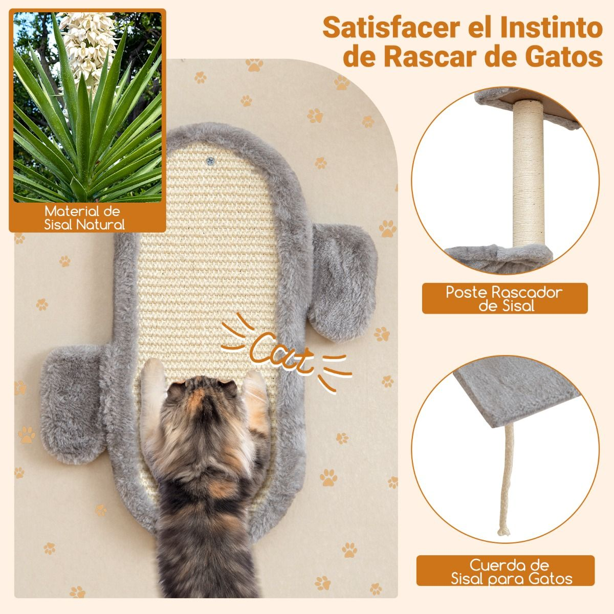 Conjunto de muebles para gatos montado en la pared - Imagen 6