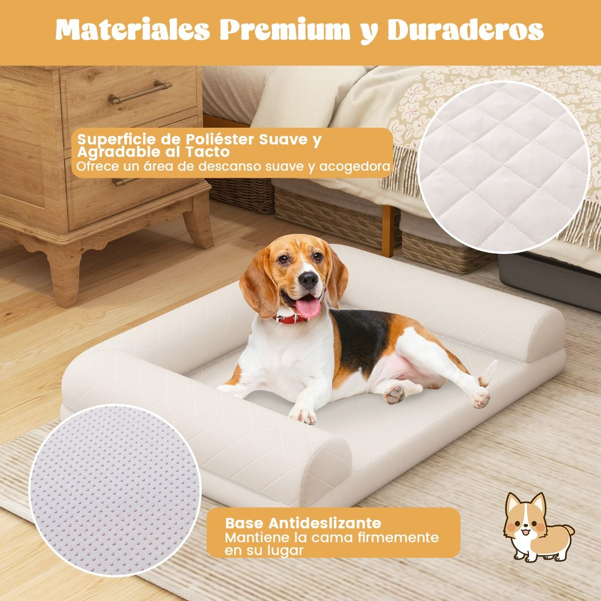 Cama ortopédica para perros pequeños y medianos - Imagen 6