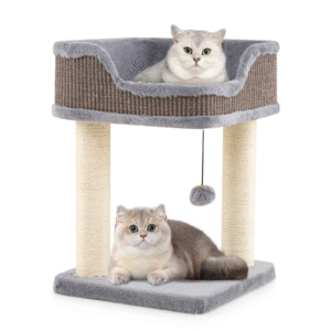Árbol para gatos pequeño de madera