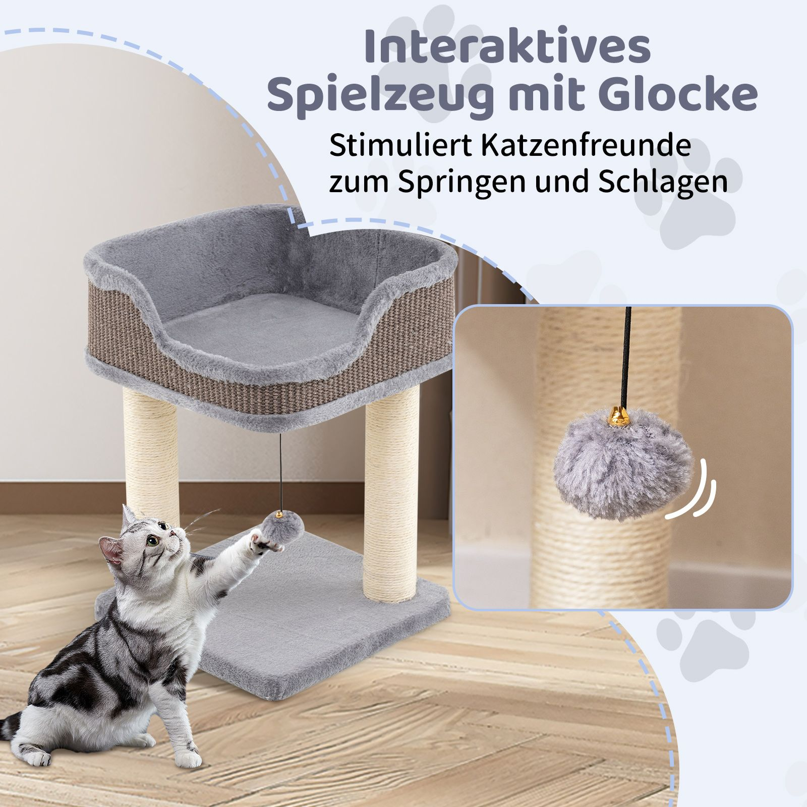 Árbol para gatos pequeño de madera - Imagen 6