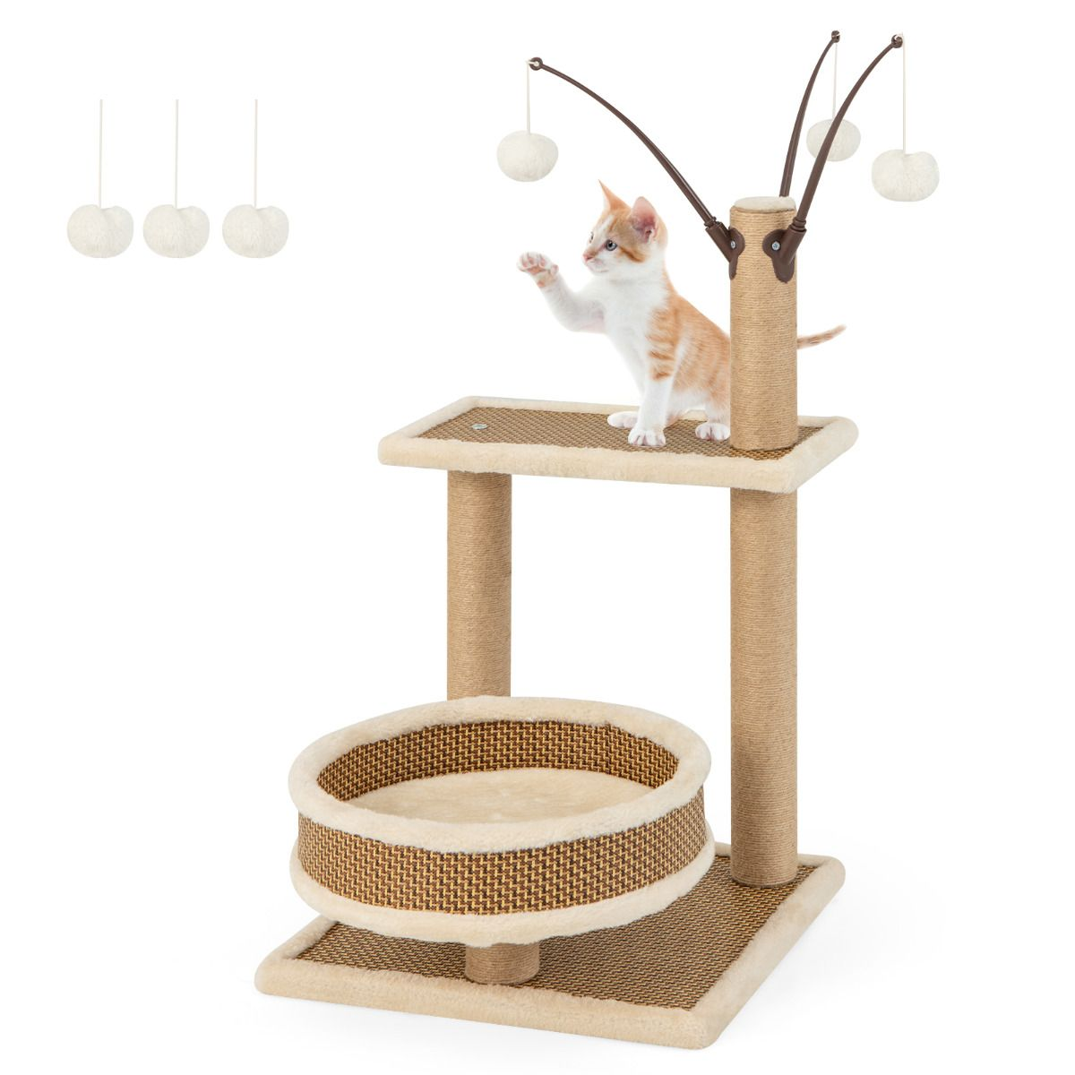 Torre para gatos de interior 80 cm - Imagen 12