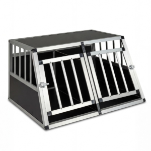 Transportín Viaje Perros Caja Aluminio Mascota Puerta Bloqueable