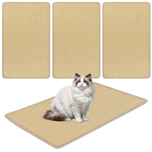Juego De 2 Alfombrillas Rascadoras Para Gatos Sisal Natural Para