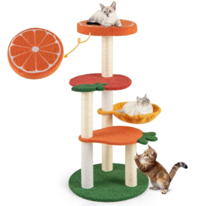 Árbol Para Gatos Estilo Fruta De 99,5 Cm Múltiples Niveles Con