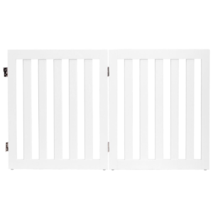 Cerca 2 Paneles Plegable Para Mascota Valla De Madera Para Perros